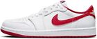 Jordan Mens Air 1 Low OG Shoes Size 11 Color White/University Red-white
