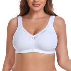 Women's Cotton Plus Size Bra Everyday Wirefree Unlined Full Coverage Non-Padded