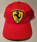 Vintage Ferrari Hat Cap Mens Red Snap Back Cars Racing Horse Adjustable 90s A2