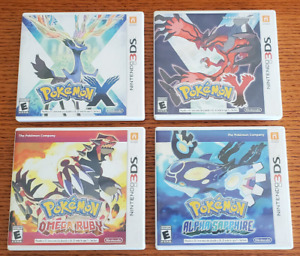 Pokemon X & Y, Omega Ruby & Alpha Sapphire CIB Nintendo 3DS Authentic Lot Tested