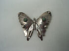 Taxco Sterling Silver Butterfly Pin Brooch FM Turquoise 925 southwestern