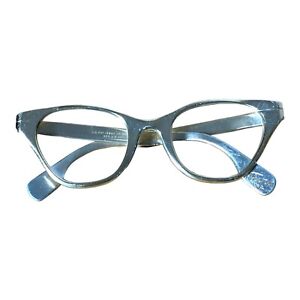 VINTAGE 50's 60's Tura Inc Aluminum Cat Eye Glasses Frames petite 47 15 135