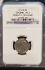 1918 D  Buffalo Nickel   NGC   Good Details   Improperly Cleaned  Indian Head