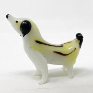 Blown Glass Art Dog Miniature Animal Figurine Pet