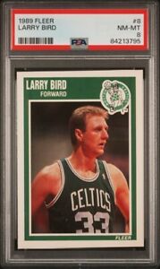 1989-90 Fleer Larry Bird PSA 8 #8 Celtics HOF
