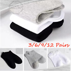 Lot 12 Pairs Mens Womens Ankle Socks Sport Cotton Crew Socks Low Cut Invisible