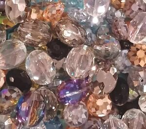 100 Pcs Large Crystal Beads Lot Faceted Transparent Glass Bead Soup High Quality