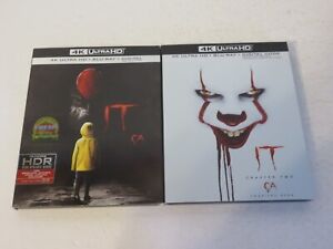 STEPHEN KING IT CHAPTER 1 2 TWO 4K ULTRA HD BLU RAY 2 MOVIE COLLECTION LOT