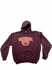 Vintage 90’s Virginia Tech Hokies Hoodie Sz Large Men Maroon Sweater CrewNeck