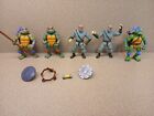 Vintage TMNT Movie Star Lot (5). Leo, Donnie, Raph, And Two Foot Clan.