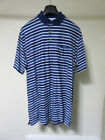 BRIONI Men's Blue Striped Short Sleeve Polo Shirt - Size 2XL