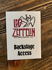 Extremely Rare 1977 LED ZEPPELIN North American Tour Cloth Backstage Pass