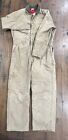 VTG Carhartt Coveralls Mens 42R Brown Quilt Lined Workwear Canvas Made in USA