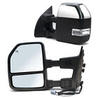 Tow Mirrors For 99-07 Ford F250 F350 F450 Super Duty Power Heated Signal Chrome (For: 2002 Ford F-250 Super Duty Lariat 7.3L)