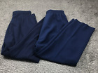 Lot of 2 Allison Daley Womens Pants Petite Size 12P Blue Crop Front Zip Pockets
