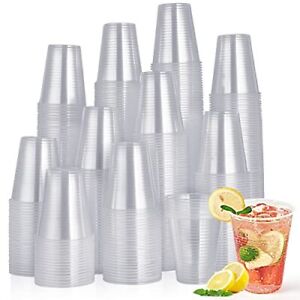 420 Pack 16oz Clear Disposable Plastic Cups,Cold/Hot Drinking Cups