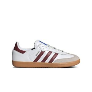 Adidas Originals Samba OG (WHITE/COLLEGIATE BURGUNDY/GUM 3) Men's Shoes IF3813