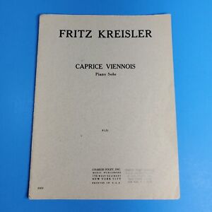 New ListingFRITZ KREISLER - MUSIC SHEET Caprice Viennois Piano Solo ~ Charles Foley