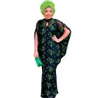African Lace Maxi Dress Ankara Evening Party Gown Dubai Abaya Robe Dashiki Women