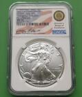 2020 (P) NGC MS 70 Emergency Production Silver Eagle $1, Miles Standish Signed