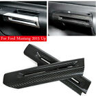 For Ford Mustang 2015-22 ABS Carbon Fiber Interior Door Armrest Decor Cover Trim (For: 2016 Mustang GT)