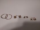 silver and gold earrings lot pierced