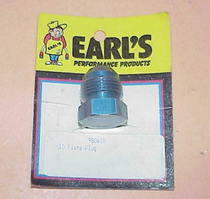 New Earl's Performance Plugs #980610 Blue Anodized -10 AN, Aluminum #196