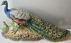 Vintage Andrea By Sadek Large Peacock Figurine W Flaw Chip 12