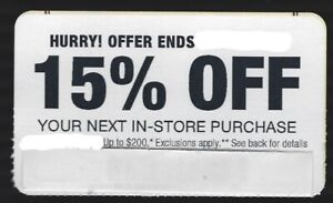 New ListingHome Depot Coupon 15% OFF Your next IN-STORE Purchase Max discount $200 4/30/24