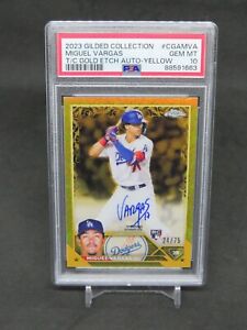 New Listing2023 TOPPS GILDED COLLECTION MIGUEL VARGAS YELLOW RC AUTO /75 PSA 10 MG5