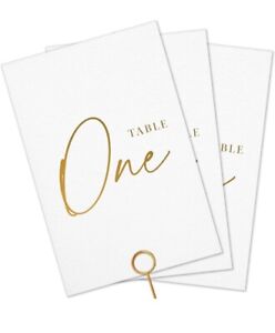 Gold Table Numbers for Wedding Reception Table Numbers 1-30