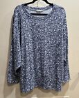 78 & Sunny Floral Blue Sweater Size 1X