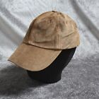 #1 MENSWEAR Polo Ralph Lauren Full Suede Mocha Dirty Distressed Leather Hat Cap