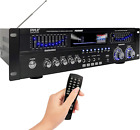 6-Channel Bluetooth Hybrid Home Amplifier - 1600W Home Audio Rack Mount