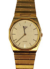 Rare 1980's Men's Gold Tone Pulsar Y100-8009 Stainless-Quartz Bracelet Watch