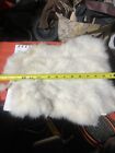Rabbit Fur Pelt White/Off White Genuine Leather Soft Single Pelt