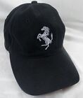 Ferrari Hat Cap Vintage 90s Strap Back Black Sports Car Official Logo Horse