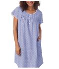 Aria 100% Cotton Short Sleeve Scoop Neck Nightgown With Pockets Size 2X