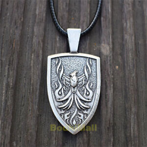 Celtic Fire Phoenix Norse Rebirth Fire-bird Pendant Necklace