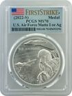 New Listing(2022-S) U.S. Air Force 1oz Matte Silver Medal PCGS MS70 First Strike Flag Label