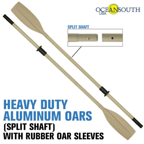 Heavy Duty Aluminum Oars Detachable with Rubber Oar Sleeves/Stopper