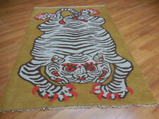 Bohemian Rug, Turkish Tree Of Life Tiger Farmhouse Pictorial Rug 5x7 Ft