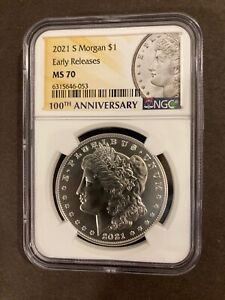 2021 S Morgan Silver Dollar - Privy Mark NGC MS70 RARE ~ Early/First Release