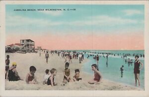 North Carolina Carolina Beach near Wilmington NC 1936 Postcard B3422