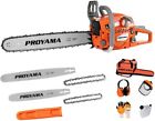 62CC 2-Cycle Gas Powered Chainsaw, 22 Inch 18 Inch Handheld Cordless Petrol C...