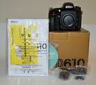 Nikon D610 24.3MP Digital SLR Camera Body w/ Manual, Cables, Box