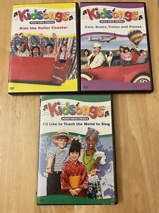 Kidsongs DVD Lot Cars, Boats, Trains and Planes,  Roller Coaster & World to Sing