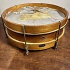 Antique Vintage Wood Snare Drum Wooden Unbranded Unknown Maker Lever Pat 1927