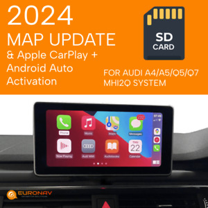 Audi A4/A5/Q5/Q7 MMI MHI2Q 2024 Maps Sat Nav Update + Apple CarPlay/Android Auto