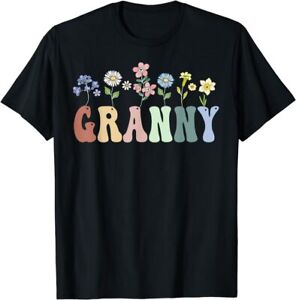 Granny Gifts Women Wildflower Floral Design Granny T-Shirt